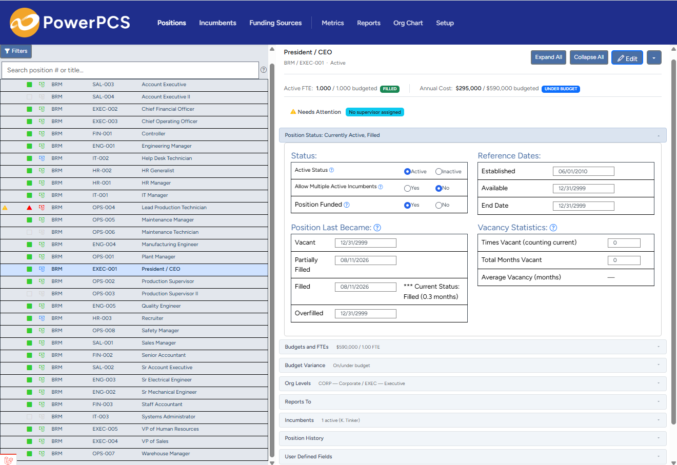 PowerPCS — position control software